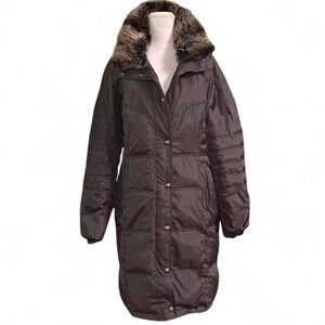 London‎ Fog Long Quilted Puffer Coat Size Medium